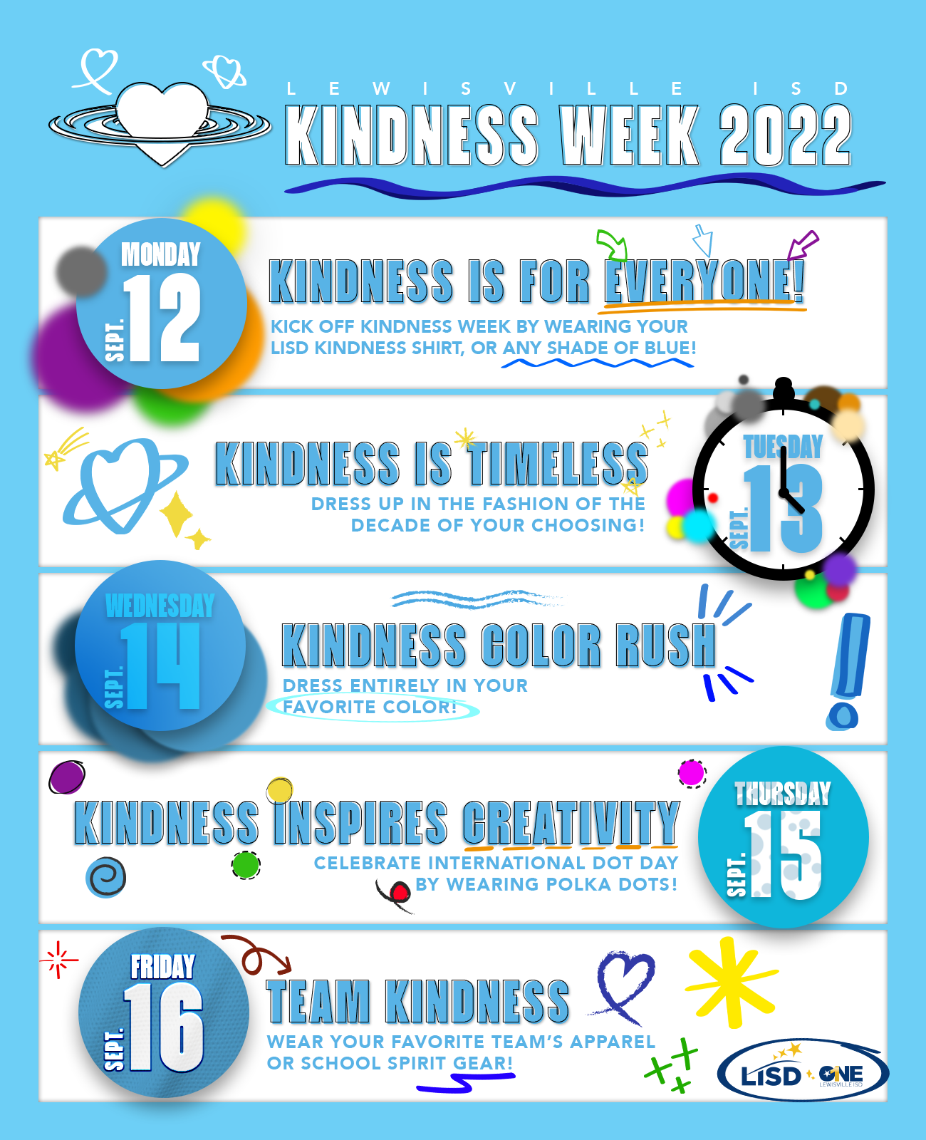 Kindness Week Schedule